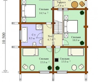 Проект: Проект дома "Екатерина", план 2 этажа