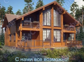 "Брусовой-320"проект дома из профилированного бруса