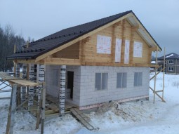 строительство комбинированного дома 