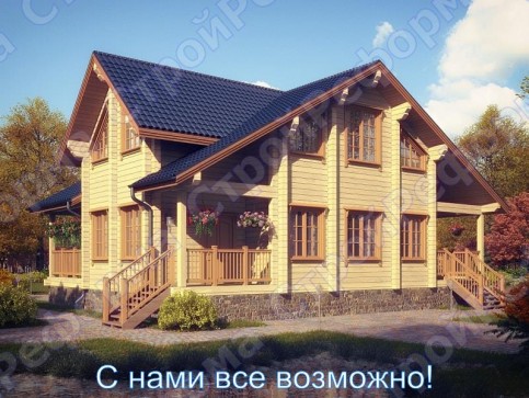 "Брусовой-235"проект дома из профилированного бруса
